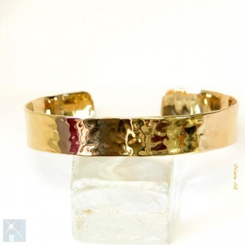 Bracelet martelé plaqué or
