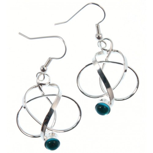 Boucles d'oreilles couleur argent faites main