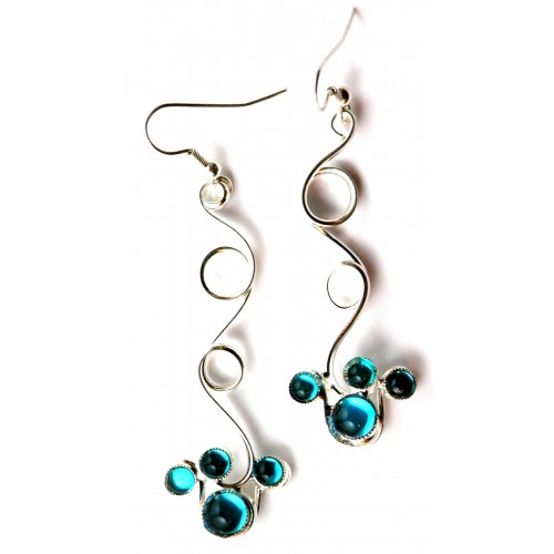 Bijoux fantaisies artisanaux-boucles d'oreilles "paniers"