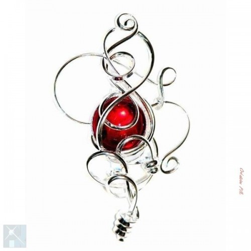 Broche de créateur, bijou fantaisie fait main
