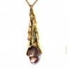 Pendentif avec une pierre semi-précieuse améthyste.