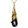 Pendentif en forme de cône allongé avec hématite.