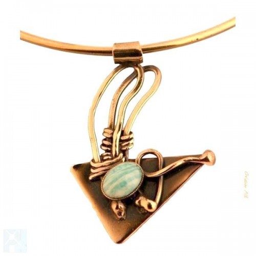 Collier fantaisie avec amazonite.