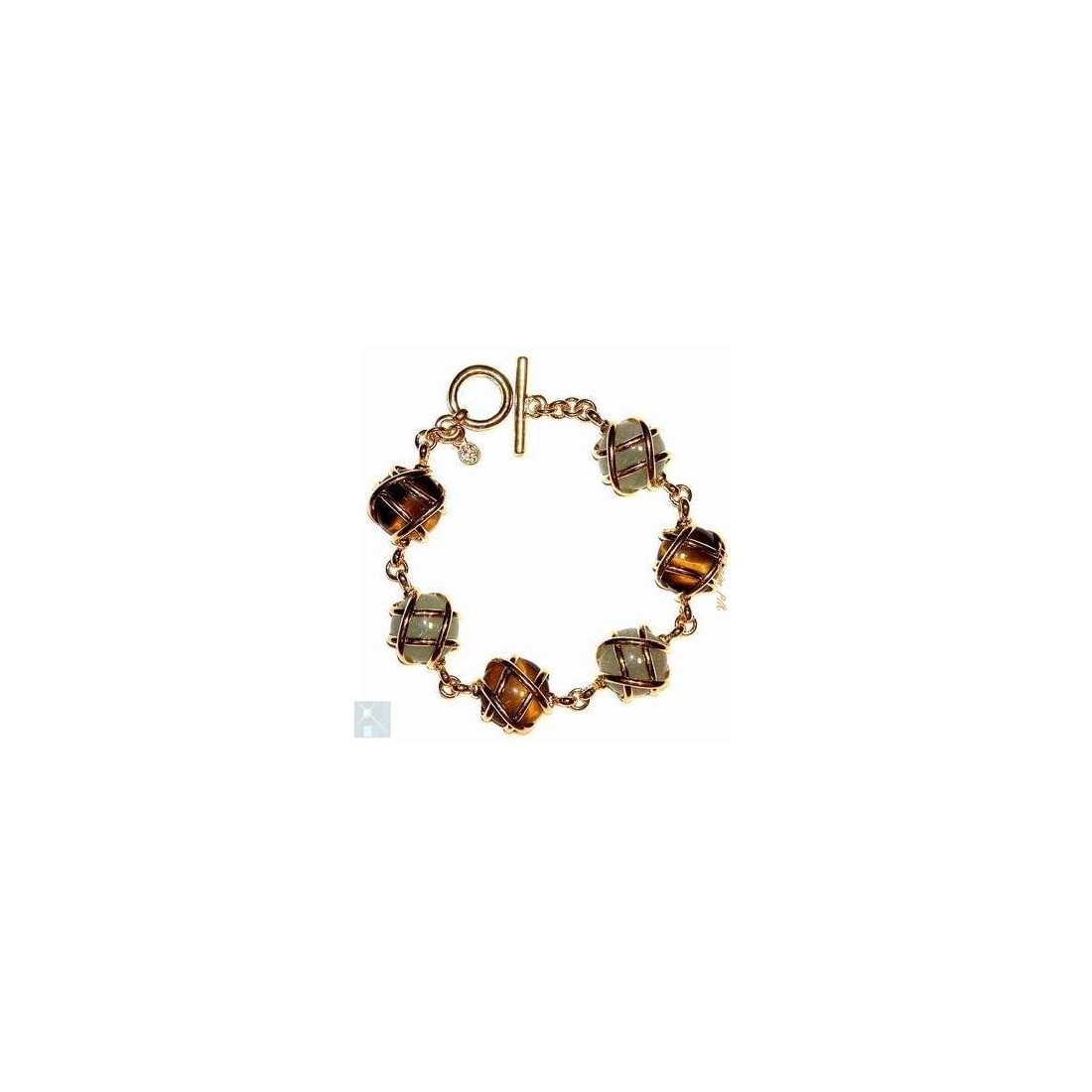 Bracelet artisanal souple avec l'aventurine et l'oeil de tigre. Bijou fait main. Bracelet artisanal souple avec l'aventurine et l'oeil de tigre. Bijou fait main.