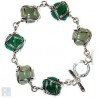 Bracelet multicolore avec des pierres fines, agate verte et aventurine.