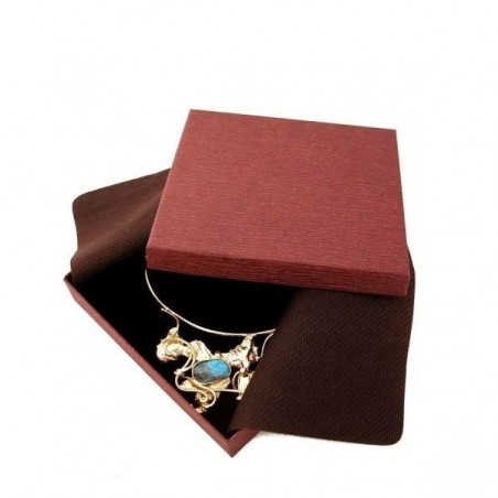 Boite cadeau marron pour collier