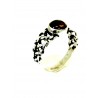 Bague en argent et son anneau tressé 