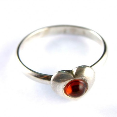 Bague argent avec ambre