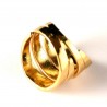Bague plaquée or, fait main