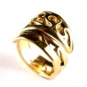 Bijou de créateur, bague fantaisie plaqué or