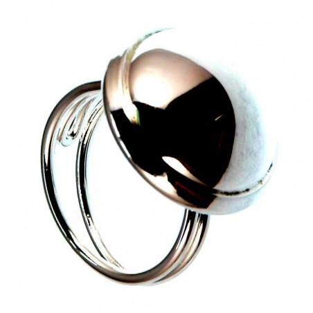 Bijou fantaisie de créateur, bague plaquée argent