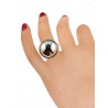 Bague artisanale "demi boule"