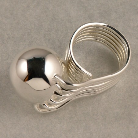 Boule argent, bijou fait main par artisan créateur