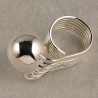 Boule argent, bijou fait main par artisan créateur