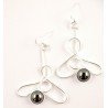 Boucles d'oreilles pierres noires