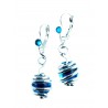 Bijoux d'artiste-boucles d'oreilles fantaisie bleues