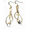 Boucles d'oreilles or et cristal-bijoux fantaisie