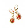 Boucles d'oreilles or et orange-bijoux fantaisie