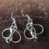 Boucles d'oreilles fantaisie, pierre noire hématite