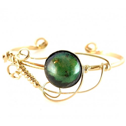 Bracelet fantaisie en émail, bijou d'artiste, création française
