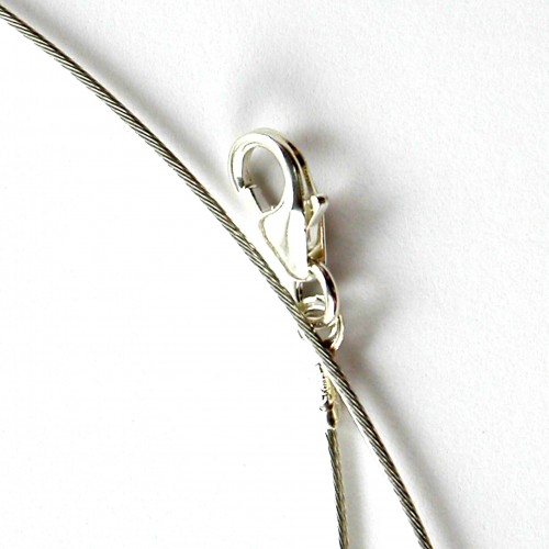 Tour du cou-cable en argent massif-accessoire bijoux