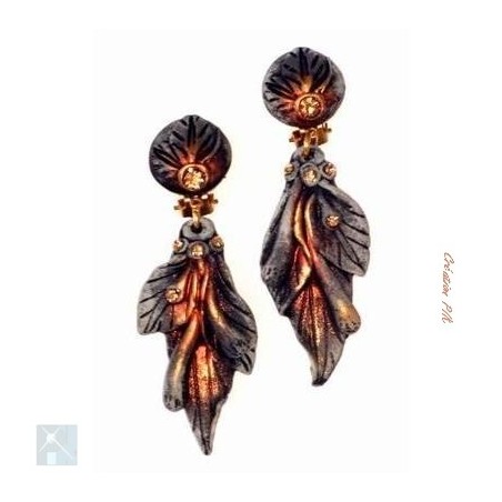 Boucles d'oreilles clips, création artisanale française