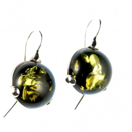 Ambre en bijou-boucles d'oreilles