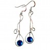 Boucles d'oreilles aériennes de couleur bleue claire