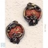 Boucles d'oreilles clips de couleur cuivre