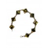 Bracelet en ambre vert et argent 925