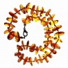 Collier court en ambre cognac