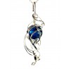 Pendentif en laiton plaqué argent. Bijou d'art fabriqué en France.