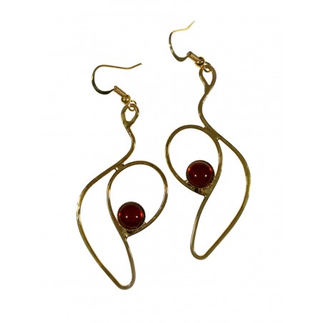 Boucles d'oreilles artisanales design harmonieux