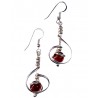 Artisanat d'art-boucles d'oreilles argent.