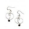 Boucles d'oreilles plaquées argent.