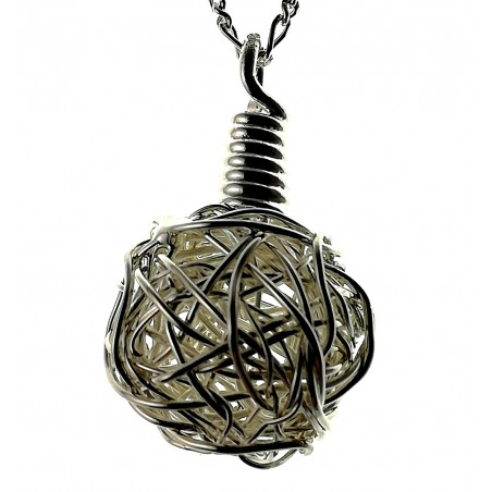 Pendentif boule argent