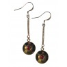 Boucles d'oreilles avec pierre rouge