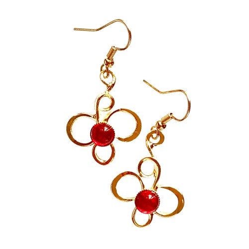 Boucles d'oreilles artisanales.