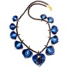 Collier fantaisie bleu de créateur.