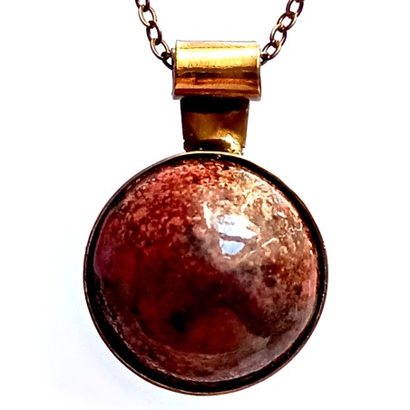 Pendentif bronze, émail d’art