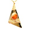 Pendentif avec citrine, bijou fait main