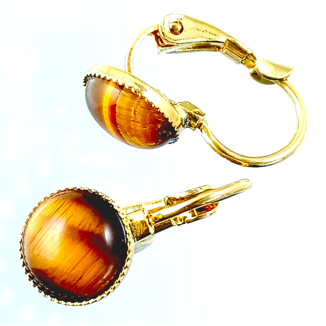 Boucles d'oreilles avec des pierres véritables. Boucles d'oreilles avec des pierres véritables.