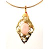 Collier avec quartz rose, bijou fait main
