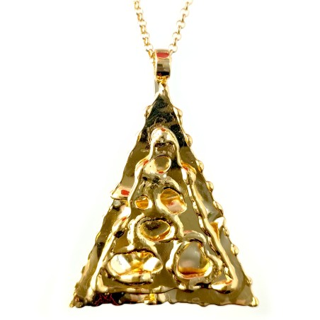 Bijoux artisanaux : pendentif doré fabriqué en France