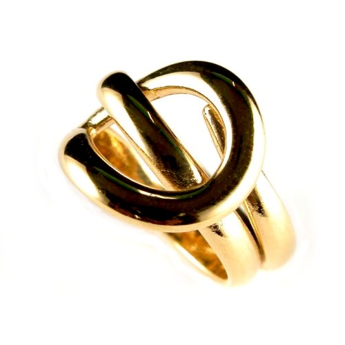 Bague en fil plaqué or, bijou de créateur