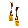 Boucles d'oreilles en argent avec ambre
