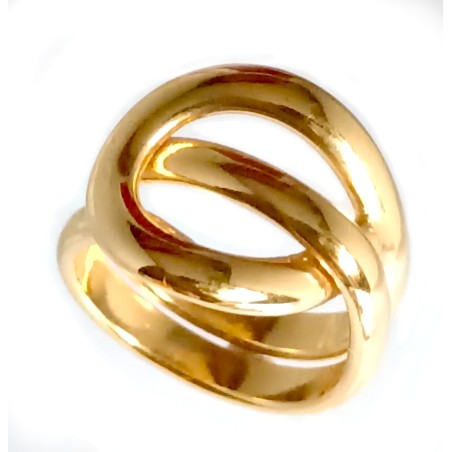 Bague plaquée or, bijou de créateur