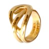 Bague en fil plaqué or, bijou de créateur