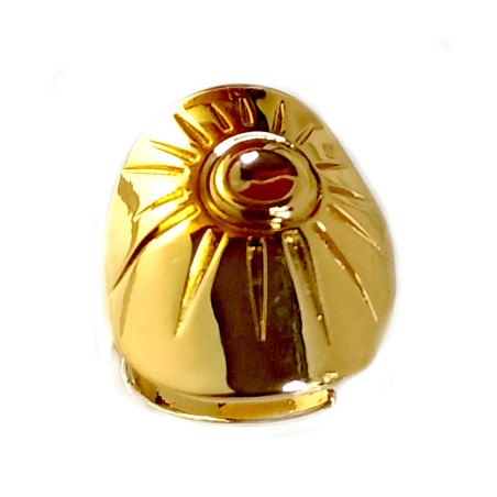 Bague plaquée or, réglable, bijou de créateur