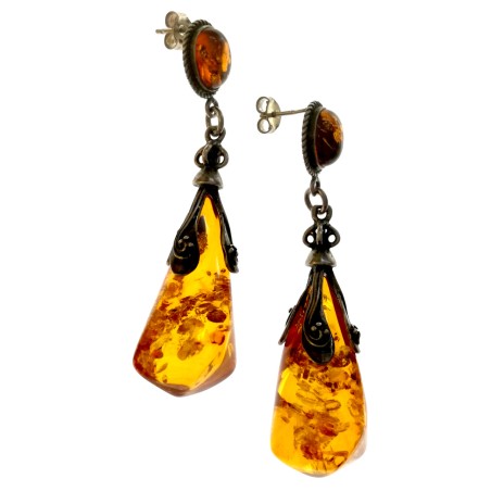 Boucles en ambre véritable